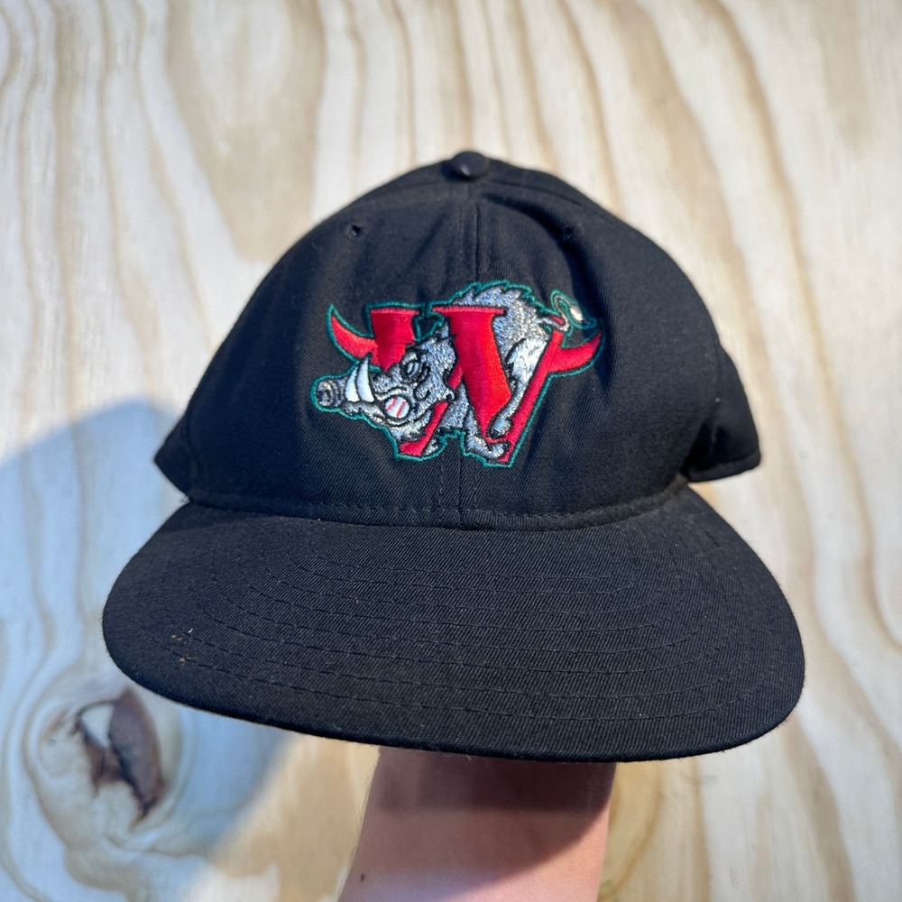 Vintage New Era Winston-Salem Warthogs Snapback Hat MiLB Made in USA Black